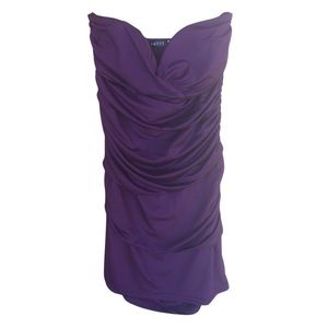 Purple Strapless Dress